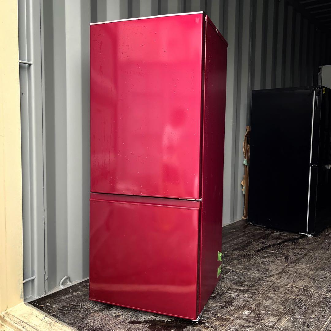 58取付無料！高性能AQUAルビーレッド大きめ184L冷蔵庫！洗濯機