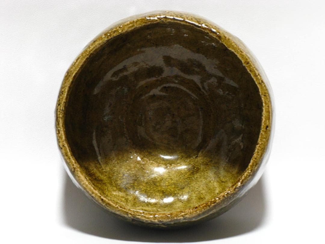 小森宗彬 作『飴釉 楽 茶碗』共箱 共布 父 小森松庵 小服茶碗 旅茶碗 茶道具