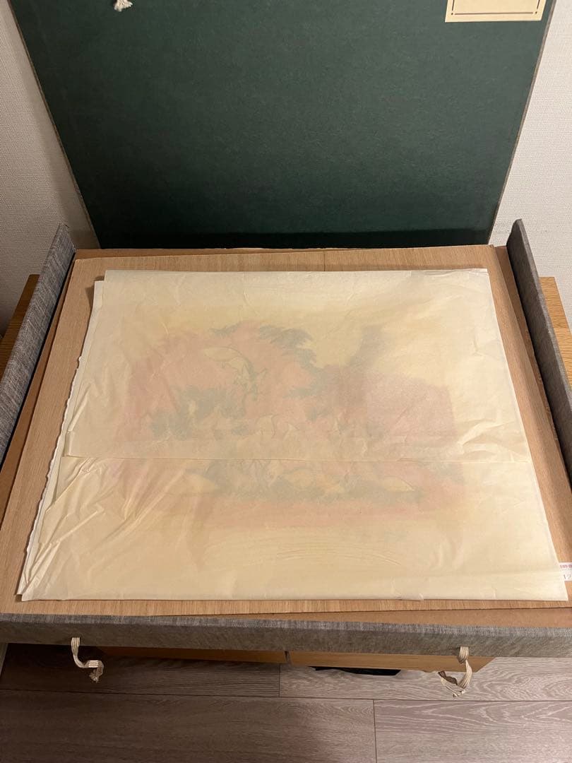 手塚治虫直筆サイン入り作品《親子キツネ狩り》 ♪超希少♪未使用品♪