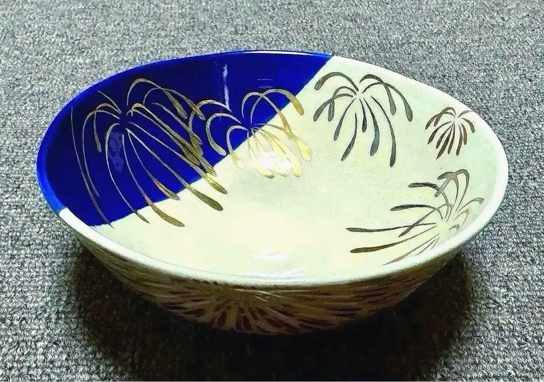 掛分 花火 茶碗 二代 中村源水 造