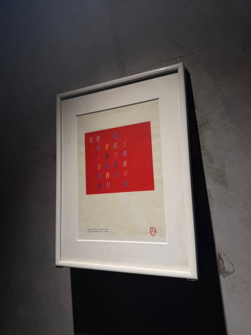 希少 宮島達男 99\"シルクスクリーンEdition限定3 刻印　直筆サインあり