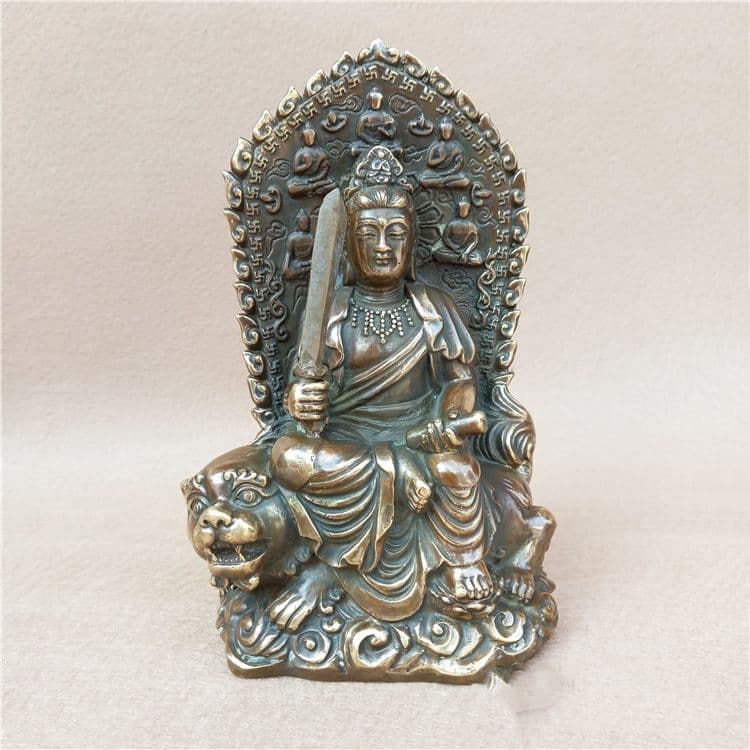 仏教美術 仏像 不動尊菩薩 銅製 仏像 彫刻 置物 開運 風水