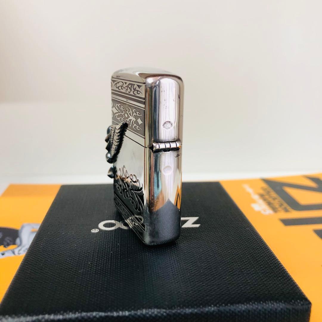 希少廃盤ターコイズアーマ両面デザインZIPPO中古品
