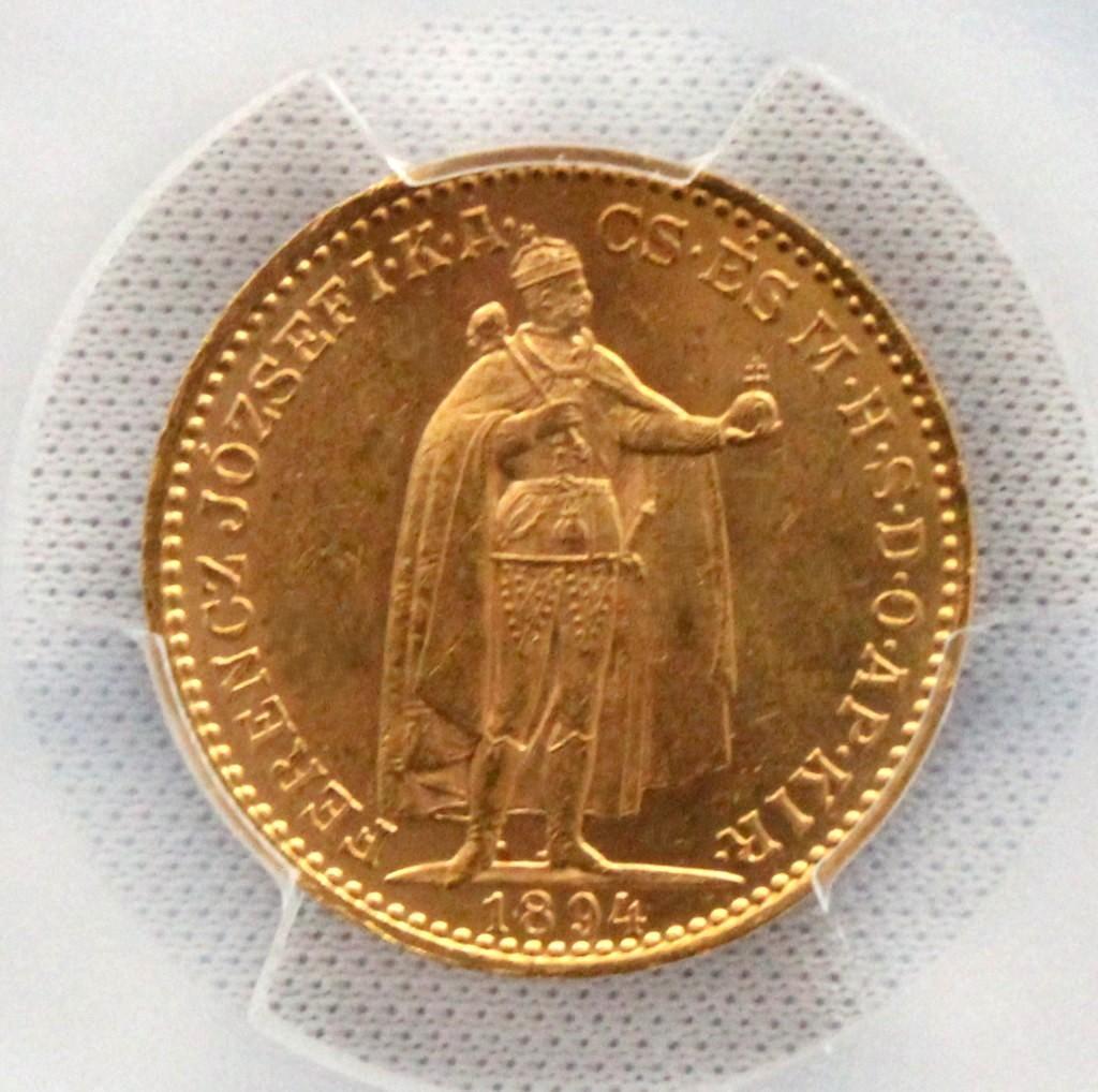 1894年 ハンガリー フランツ・ヨーゼフ 20コロナ金貨 PCGS MS62