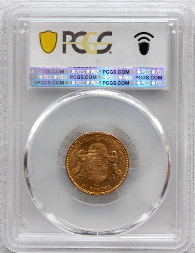 1894年 ハンガリー フランツ・ヨーゼフ 20コロナ金貨 PCGS MS62