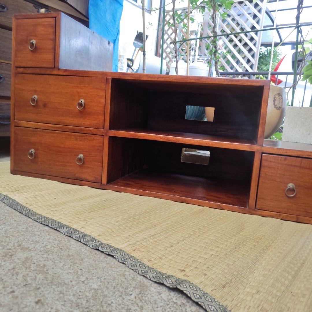 さ*ま様 昭和レトロ 大正ロマン 無垢材チェスト 引き出し付き 古民家 当時物