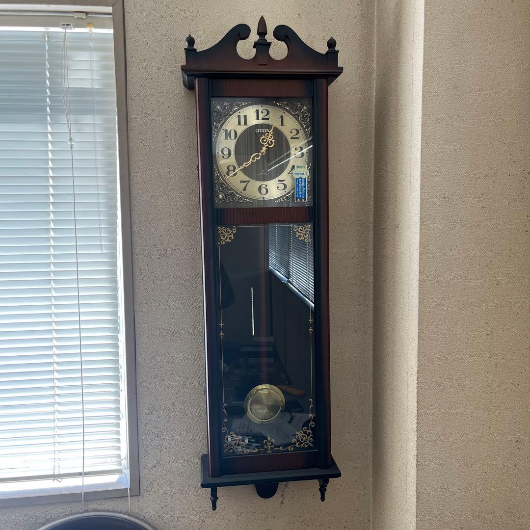 木製クラシック掛時計 振り子付き