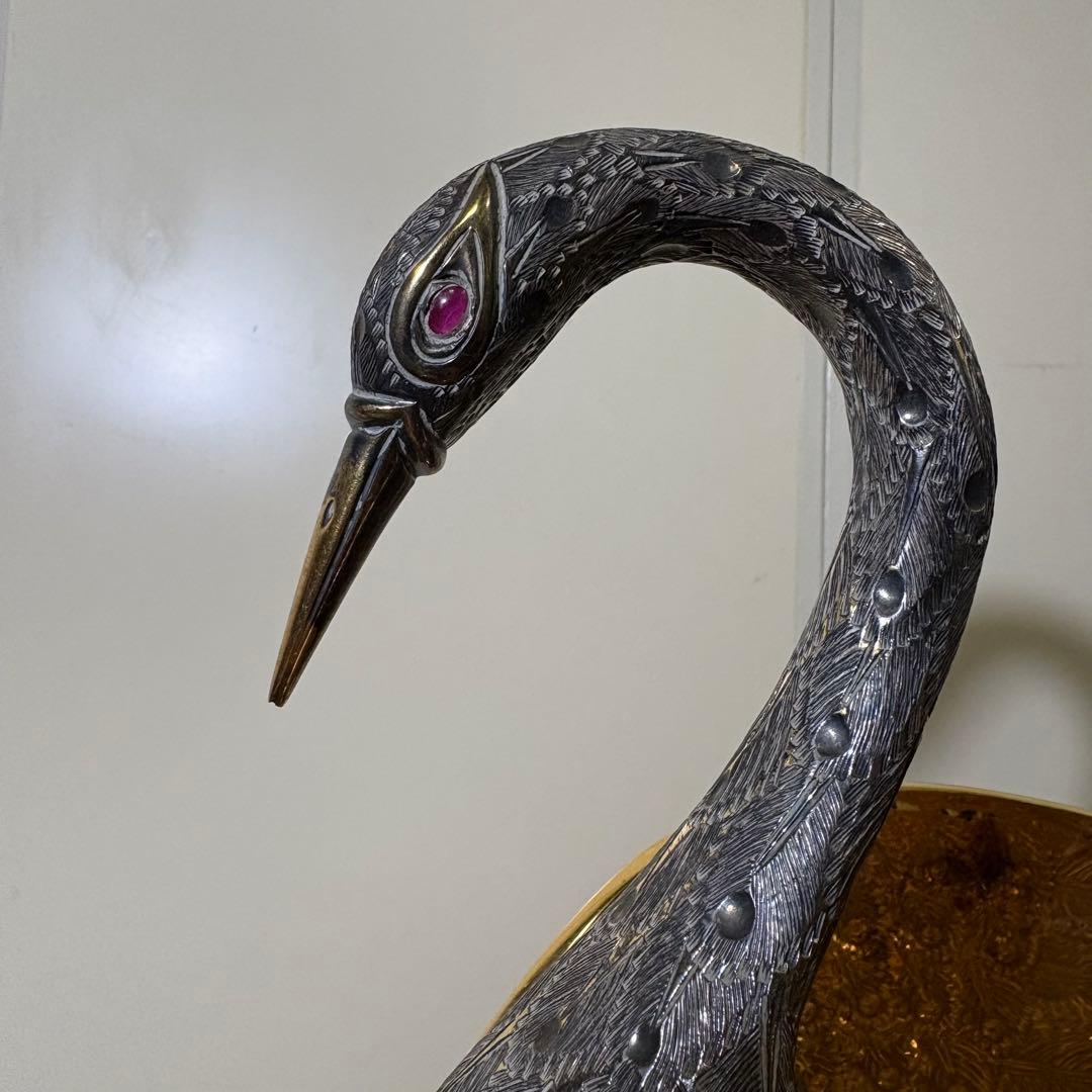 工芸品 MEXICO TANE SILVER 925 VINTAGE SWAN BOWL