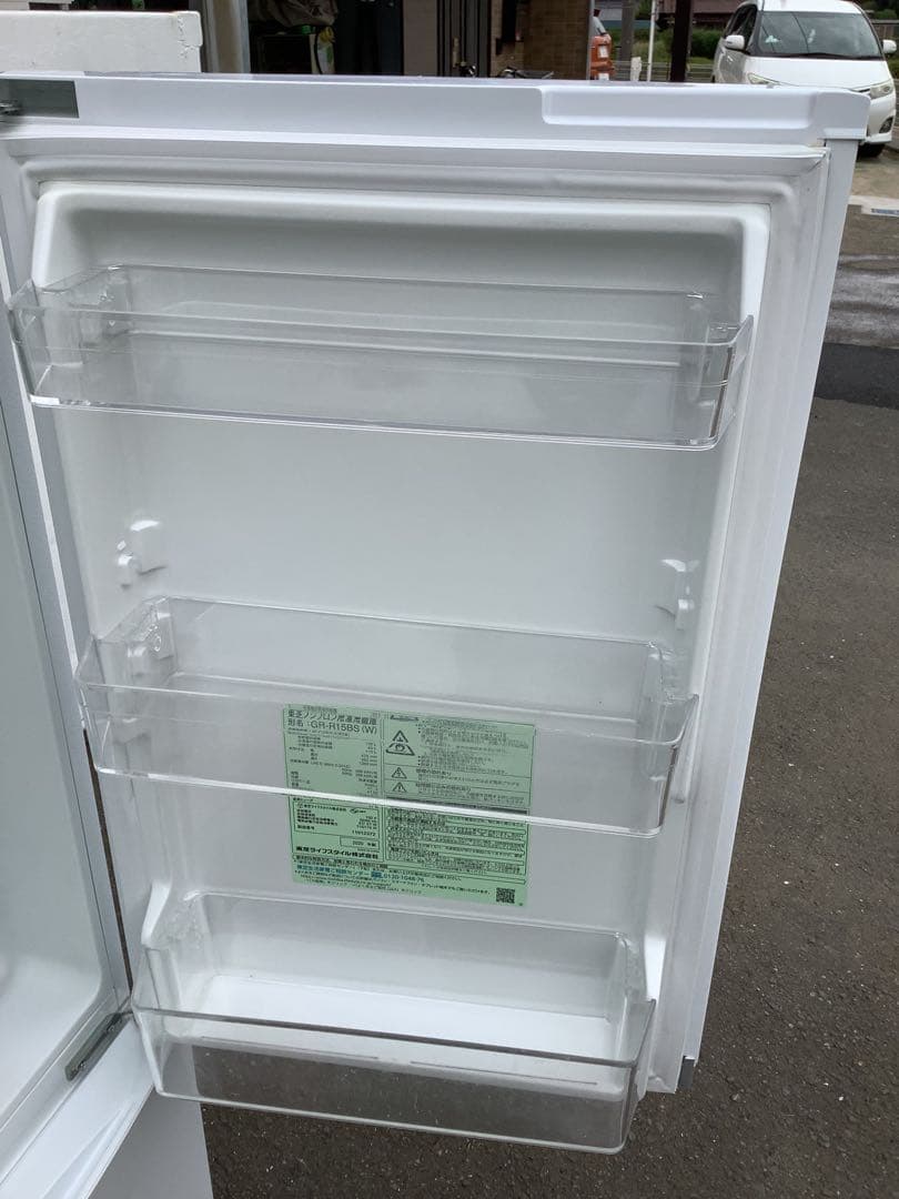 東芝 2ドア冷蔵庫 GR-R15BS(W) 153L 2020年製（★）