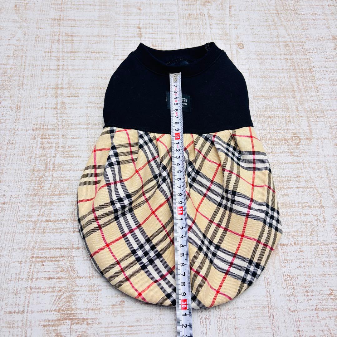 【オーダーページ】犬服　黒暖か裏起毛ニットのバルーンワンピース