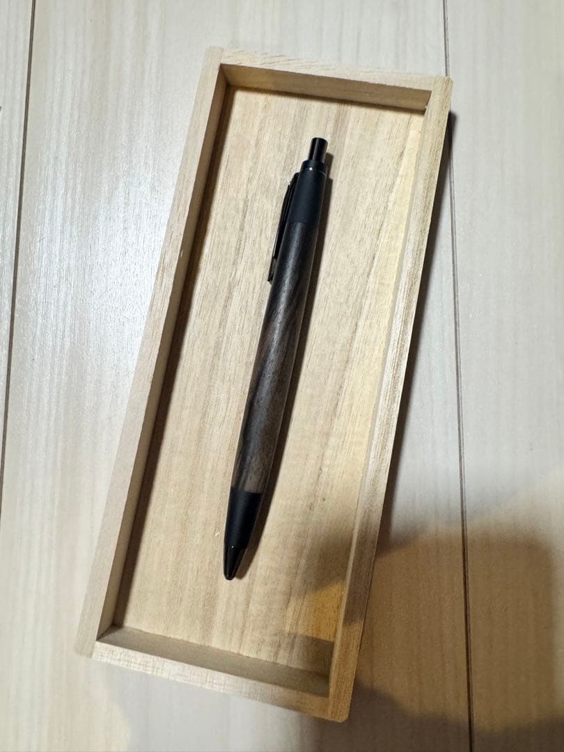 野原工芸　特上黒柿のシャープペンシル・ネオブラック