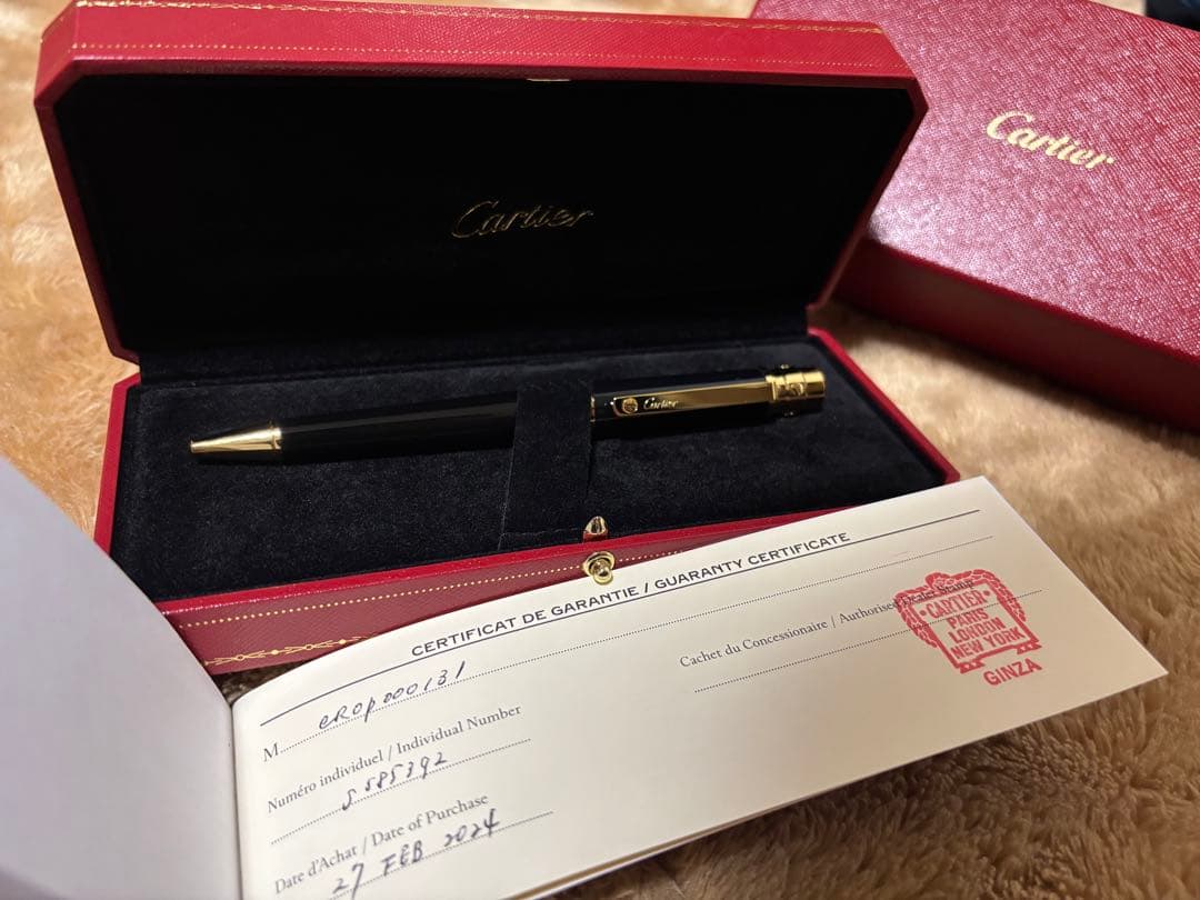 サントス ドゥカルティエボールペン(専用ケース付き) 品番：OP000131