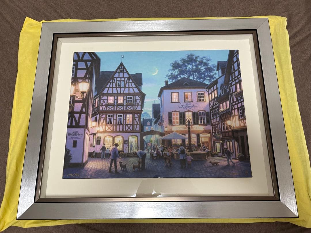 笹倉鉄平　散歩の時間に　ジクレー　直筆サイン右下　裏面も綺麗