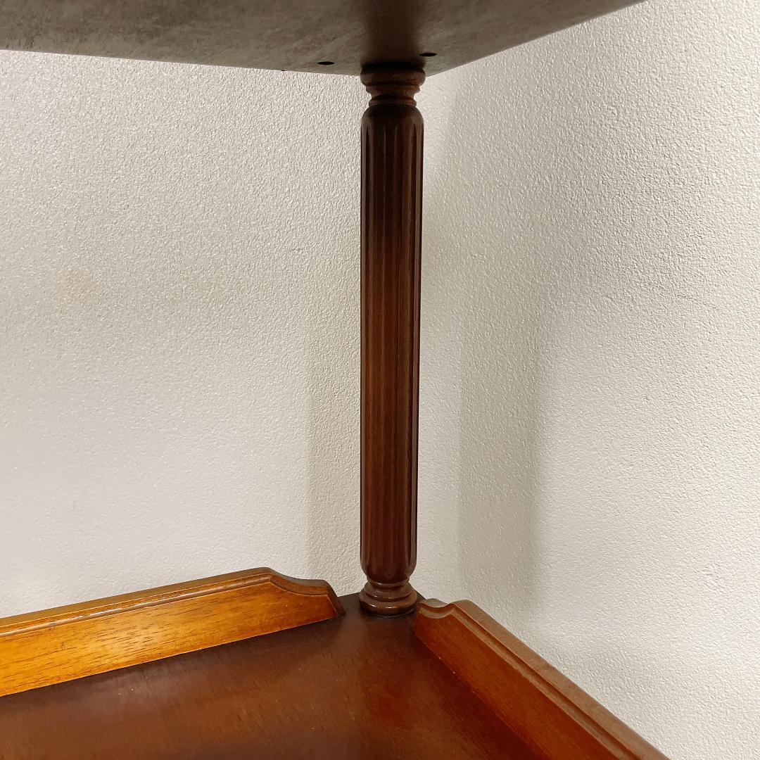 日本製　アヤノクラフト　綾野製作所 ブラウン 木製 コーナーキャビネット