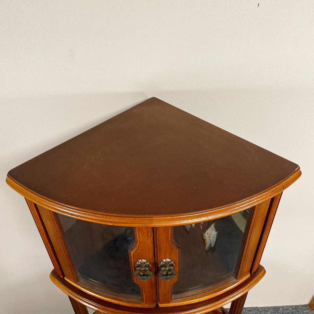 日本製　アヤノクラフト　綾野製作所 ブラウン 木製 コーナーキャビネット