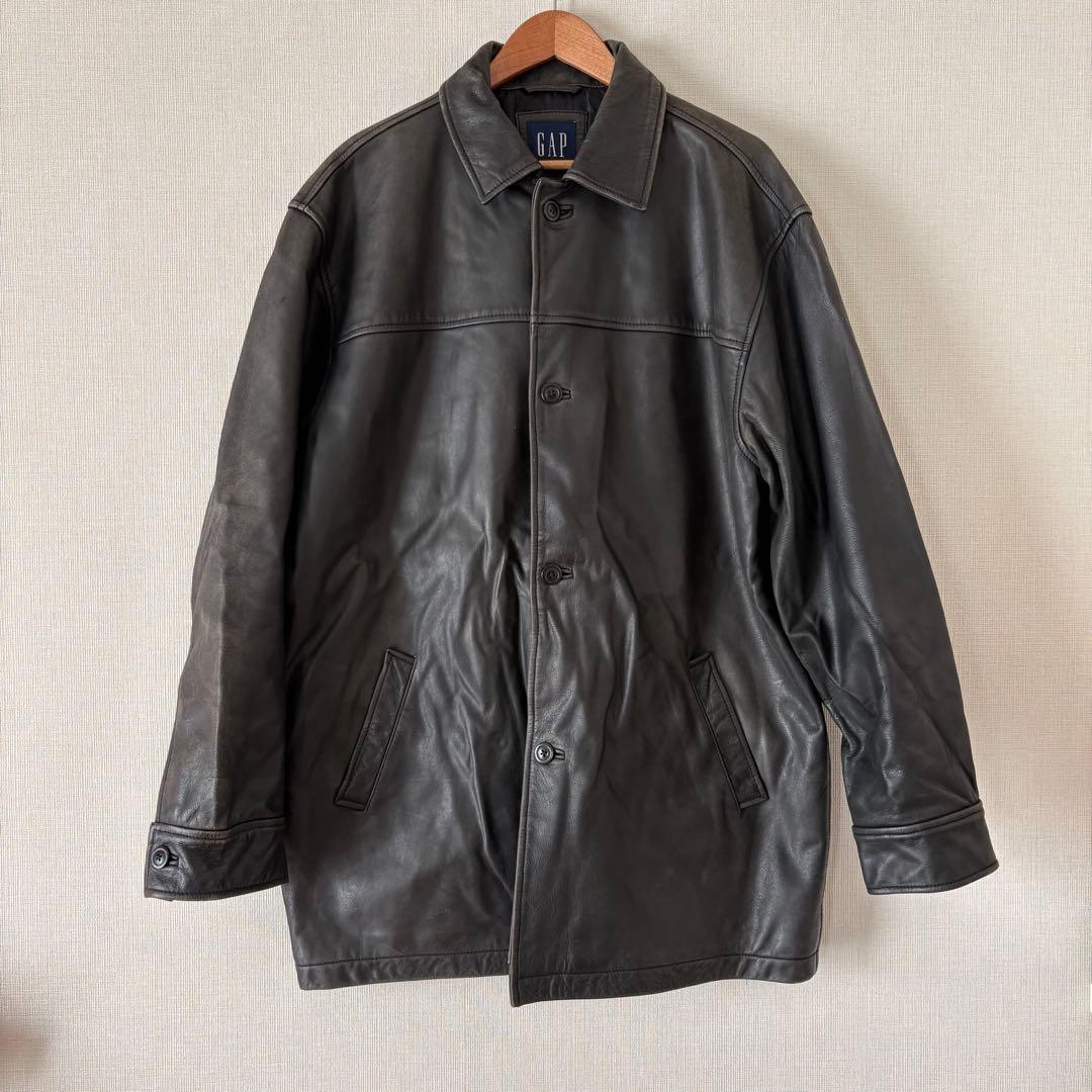 【美品】 old gap レザーカーコート 野村訓市氏着用Lsize