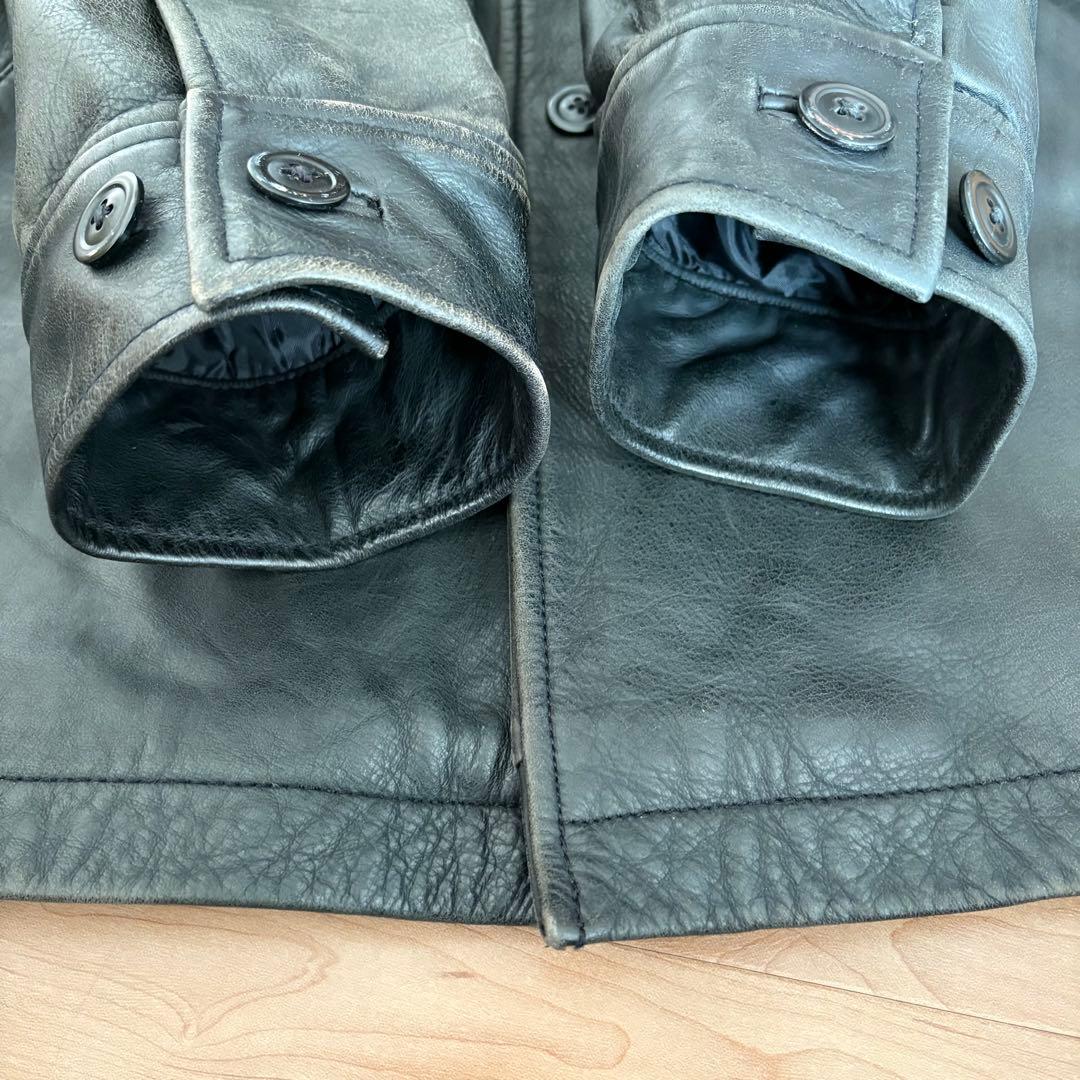【美品】 old gap レザーカーコート 野村訓市氏着用Lsize