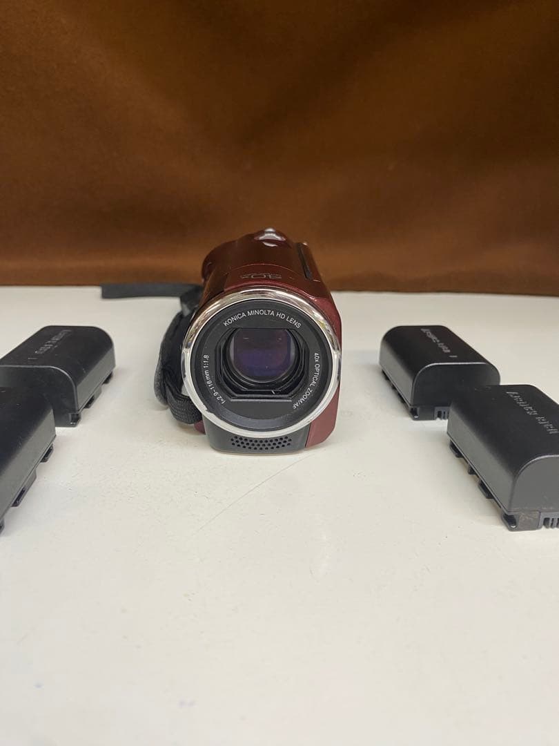 動作確認済★JVC Everio エブリオ GZ-HM460-R⭐︎バッテリー4個