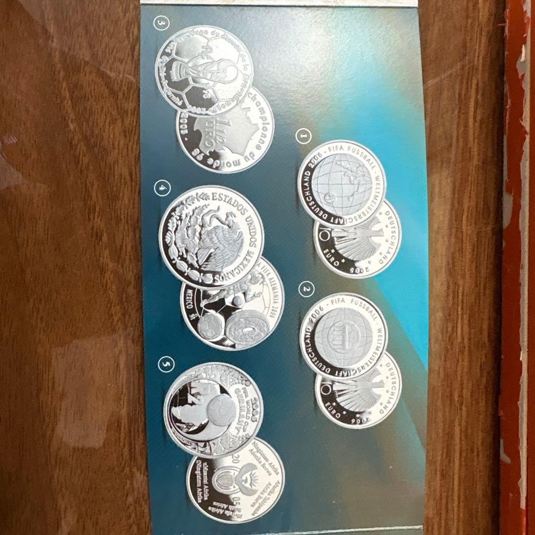 2006年 W杯ドイツ大会 公式記念銀貨セット【純銀含・5枚・重量122.9g】
