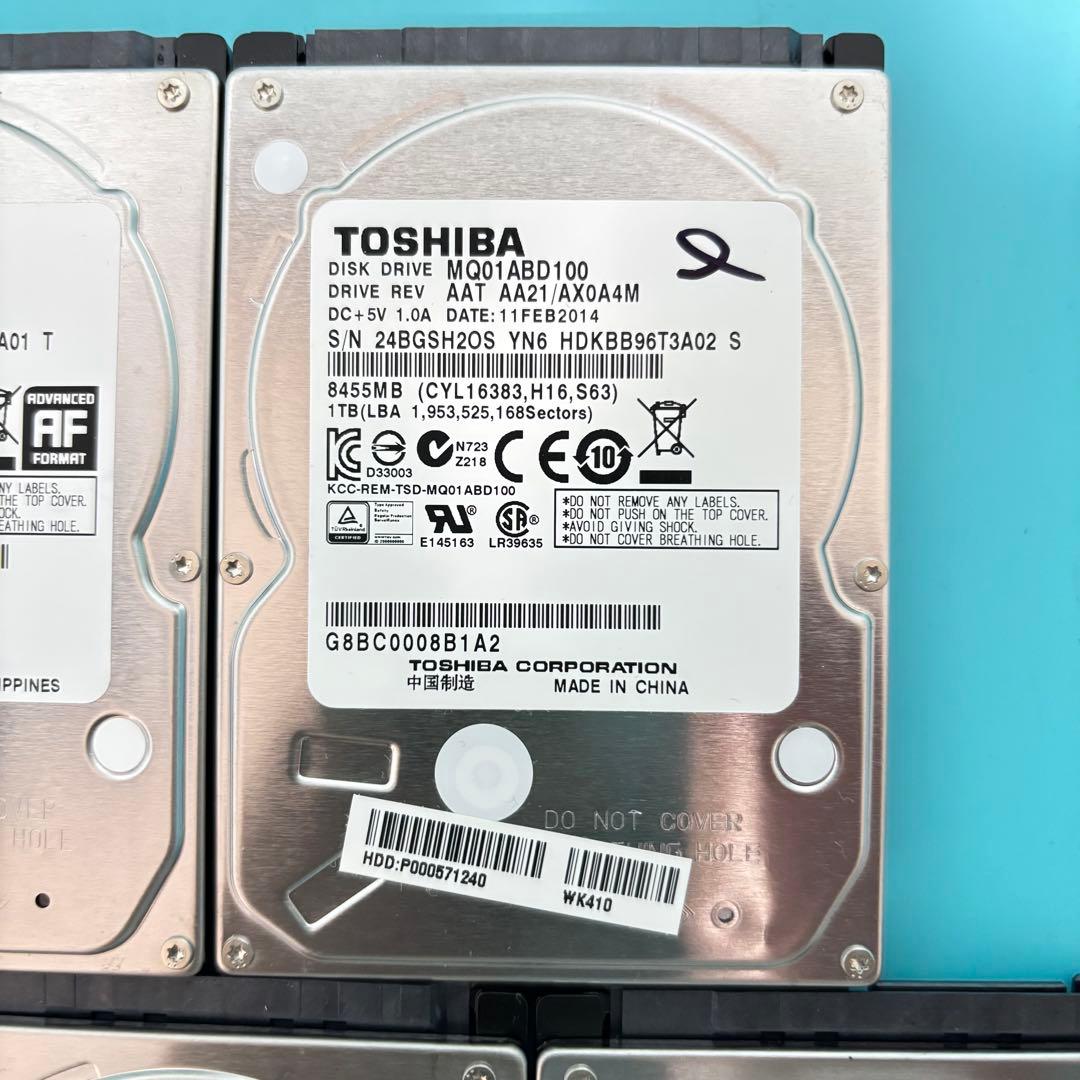 【1TB】【TOSHIBA製 統一‼】★動作良好★2.5インチ★内臓HDD★