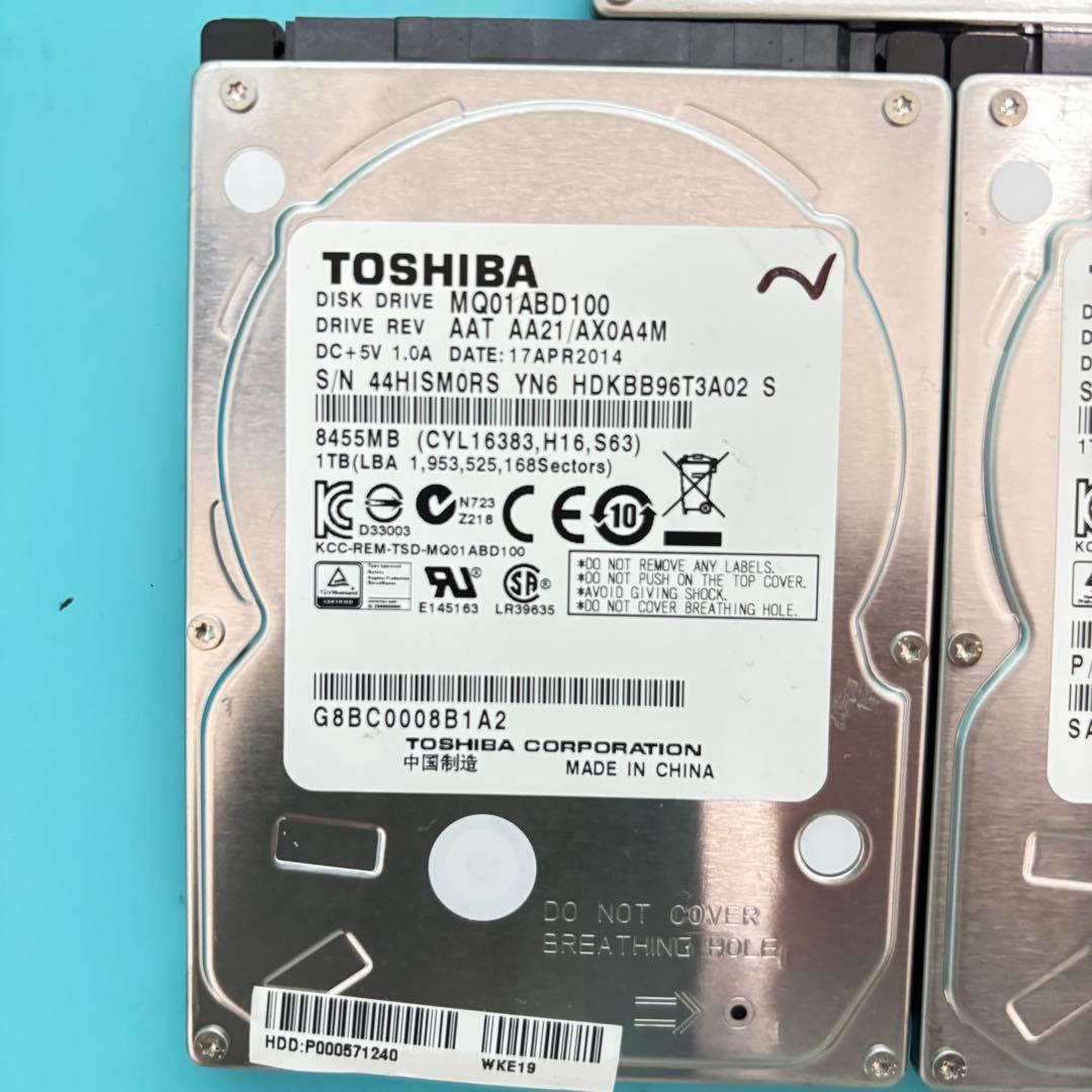 【1TB】【TOSHIBA製 統一‼】★動作良好★2.5インチ★内臓HDD★
