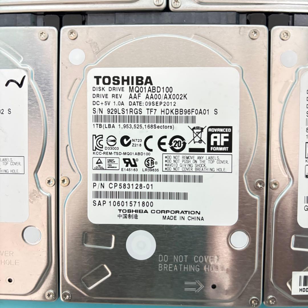 【1TB】【TOSHIBA製 統一‼】★動作良好★2.5インチ★内臓HDD★