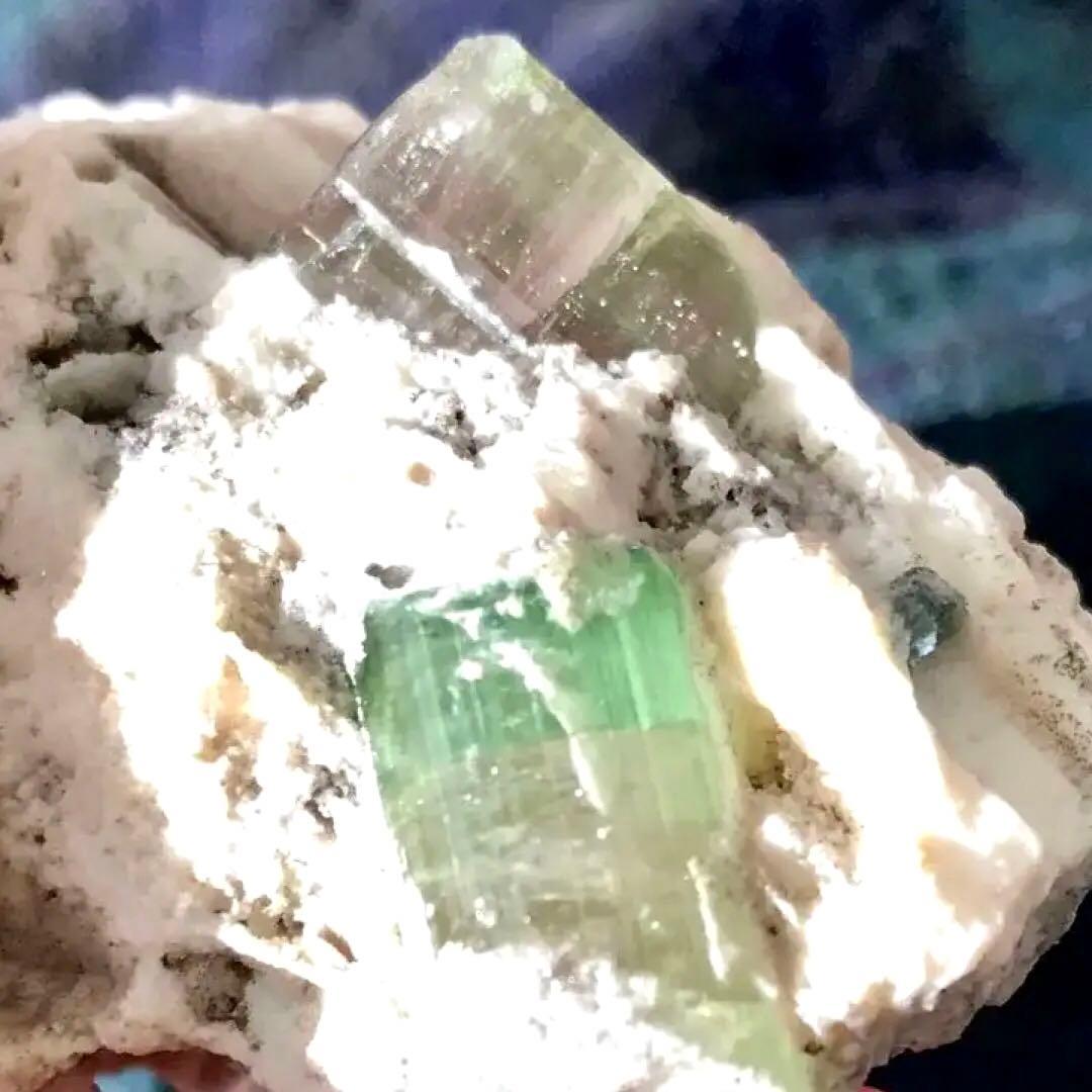 ウォーターメロントルマリン 原石 バイカラートルマリン トルマリン 鉱物標本