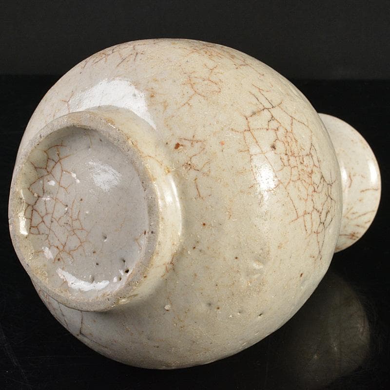 朝鮮美術　李朝　高麗白磁　徳利　金継ぎ直しあり　時代箱　M　R7479