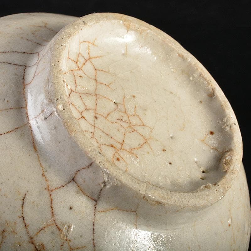 朝鮮美術　李朝　高麗白磁　徳利　金継ぎ直しあり　時代箱　M　R7479