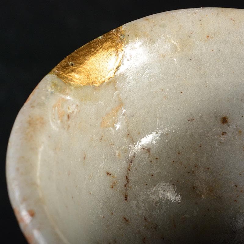 朝鮮美術　李朝　高麗白磁　徳利　金継ぎ直しあり　時代箱　M　R7479