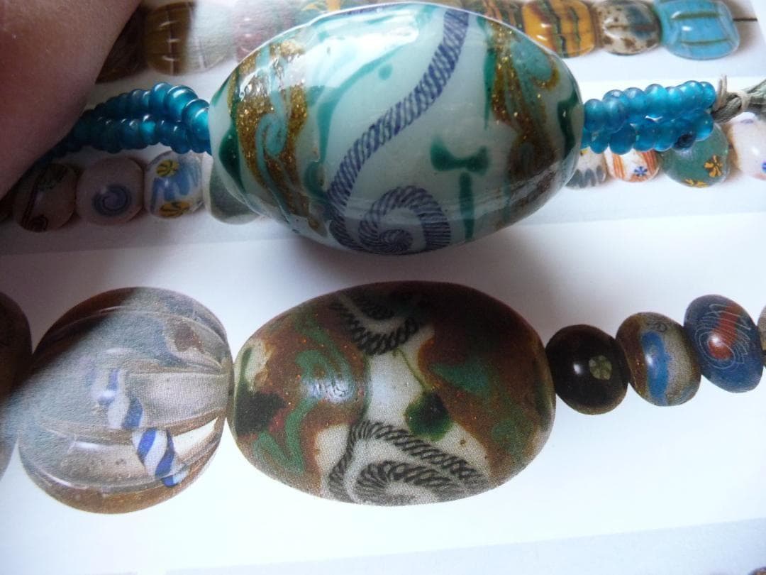 江戸ガラス　風鎮　大玉　伝統文様