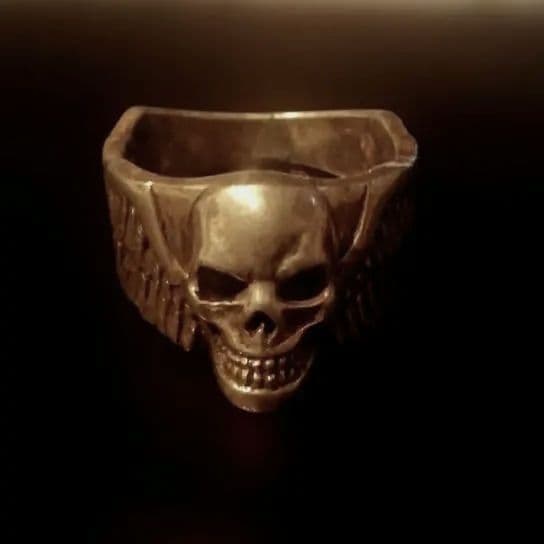 ビンテージ　シルバー　925 ウィング　スカル　骸骨　バイカー