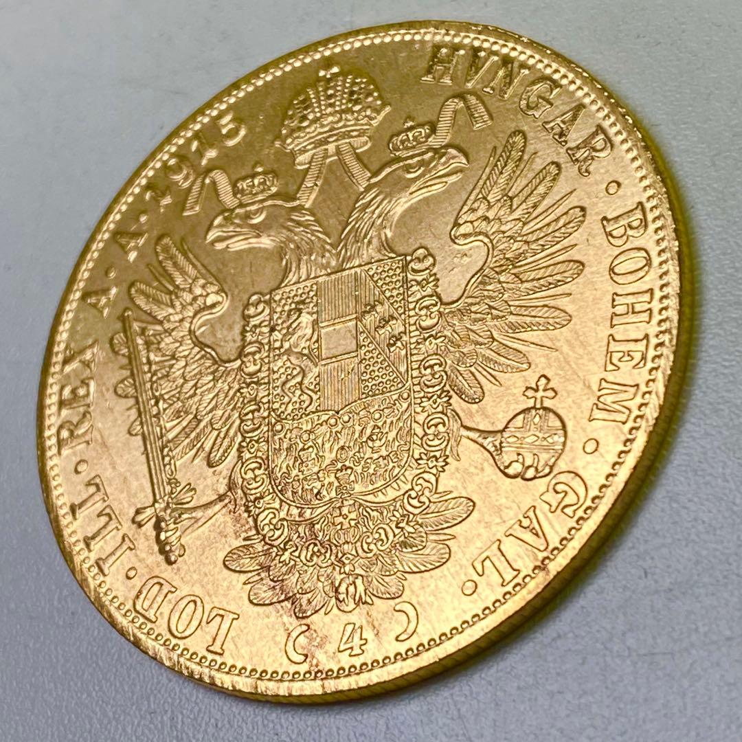 海外古銭　オーストリア　ダカット　双頭の鷲　　1915年