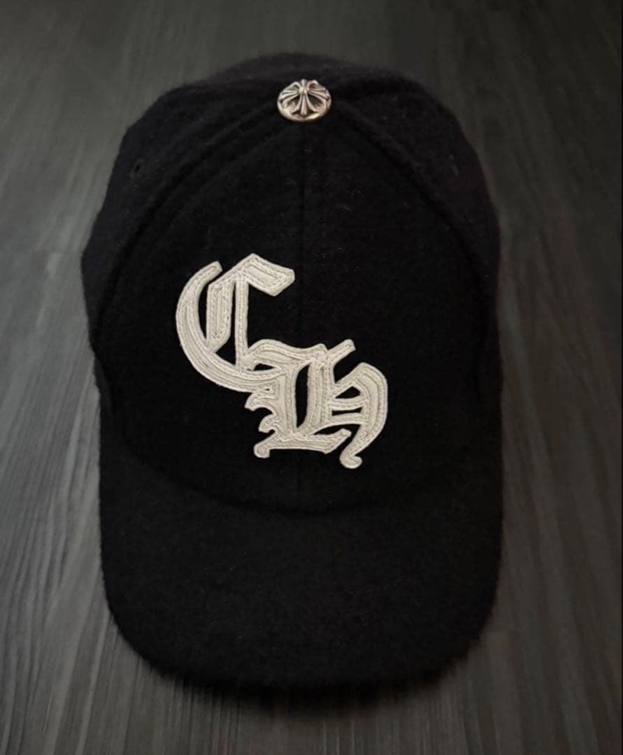 CHROME HEARTS／CHロゴ ウールベースボールキャップ ブラック