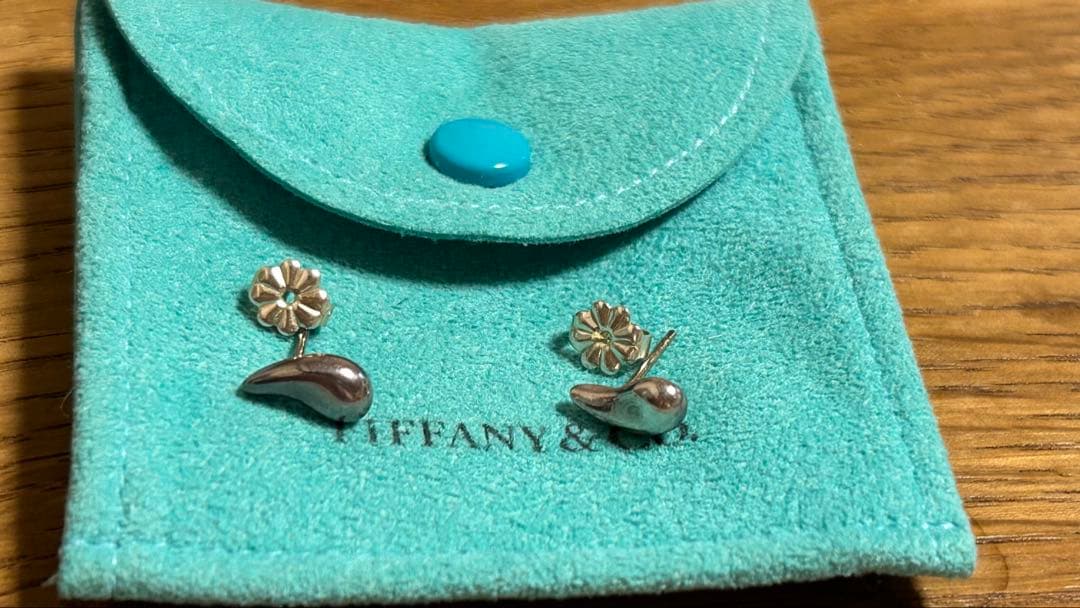 c372 美品　ティファニー　ティアドロップ　エルサ　ペレッティ　ピアス　925