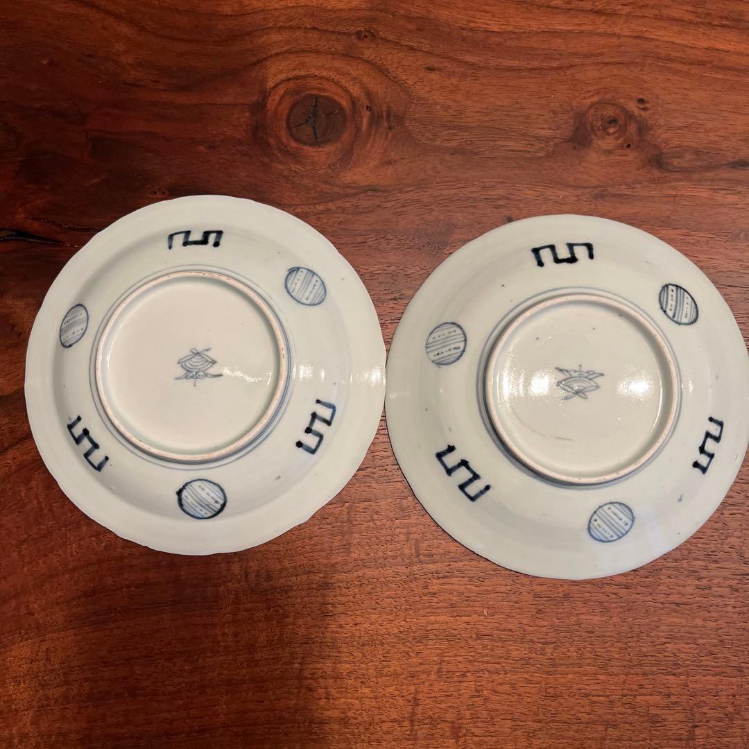 古伊万里　伊万里　竹林賢人図染付　中皿