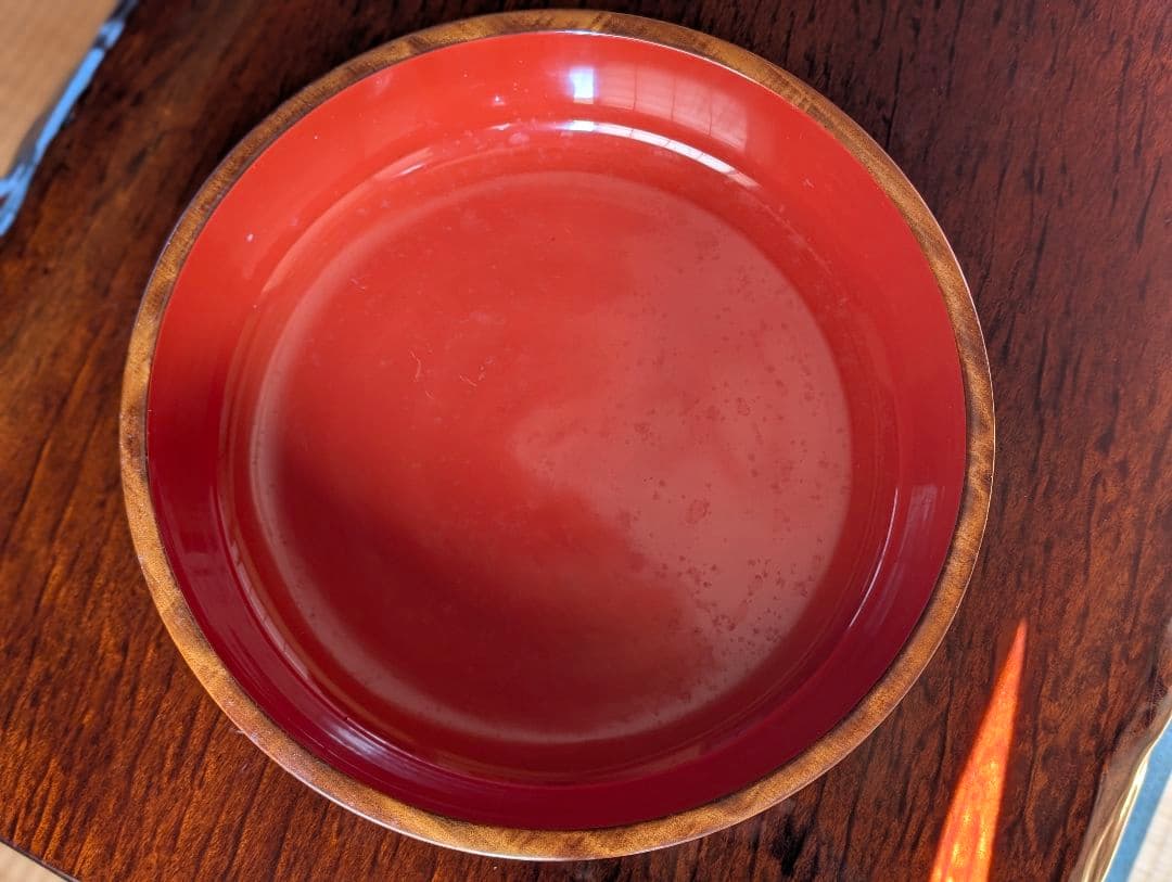 ★値下げ★讃岐漆器　香川伝統工芸 讃岐彫　木彫漆芸家　篠原如雪作　丸器　取込盆