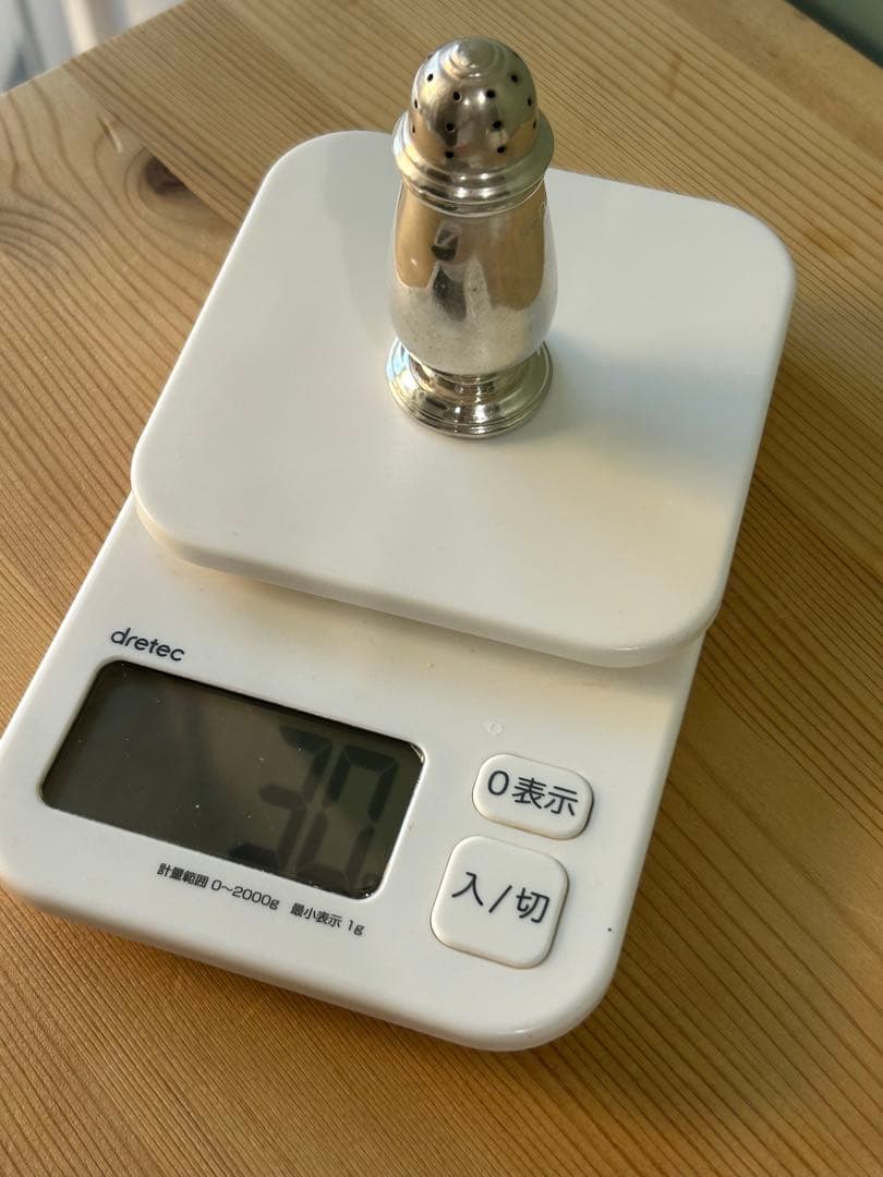 イギリス製アンティーク　純銀調味料入れ　ジョージアン