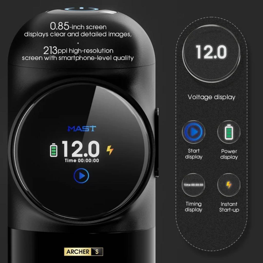 ★ワイヤレスタトゥーペン★新型マストアーチャーS 超高速充電　アートメイク／練習