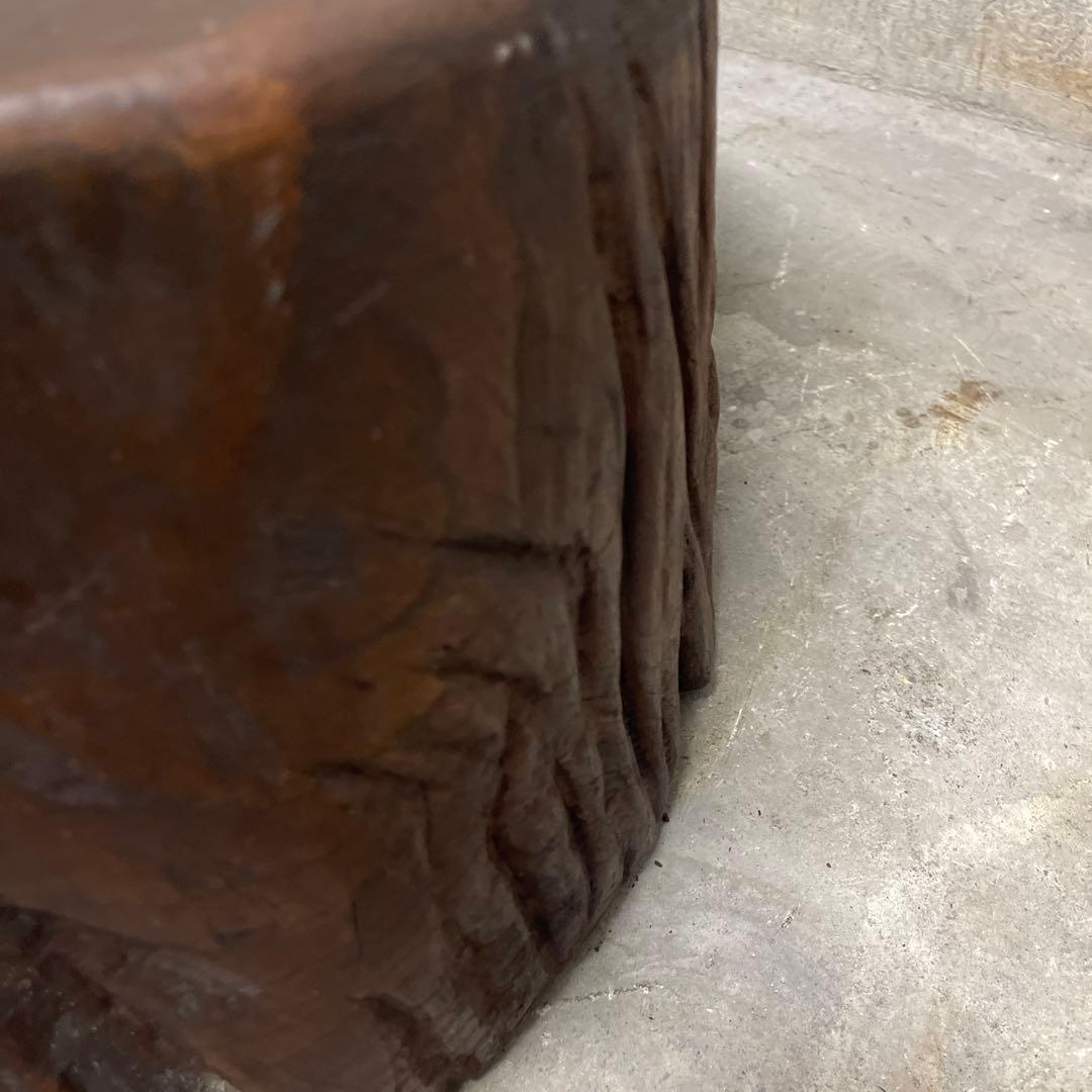 木株 掘り込み火鉢 一点物 時代火鉢　関東火鉢　ゴトク付き