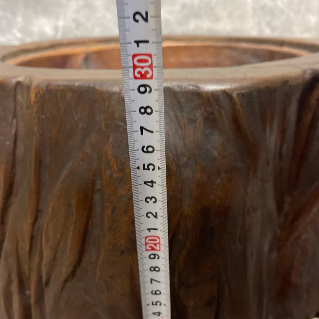 木株 掘り込み火鉢 一点物 時代火鉢　関東火鉢　ゴトク付き