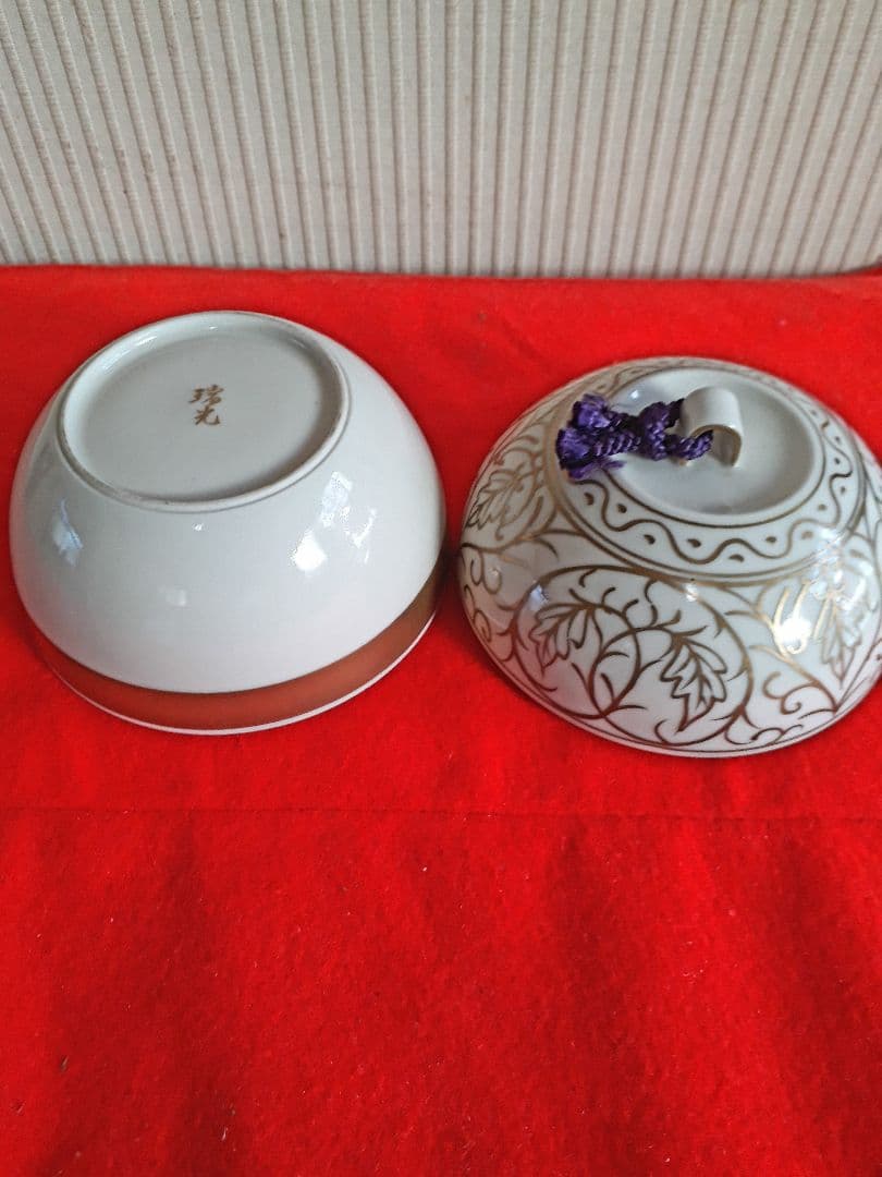 平安瑞光の金彩菓子器