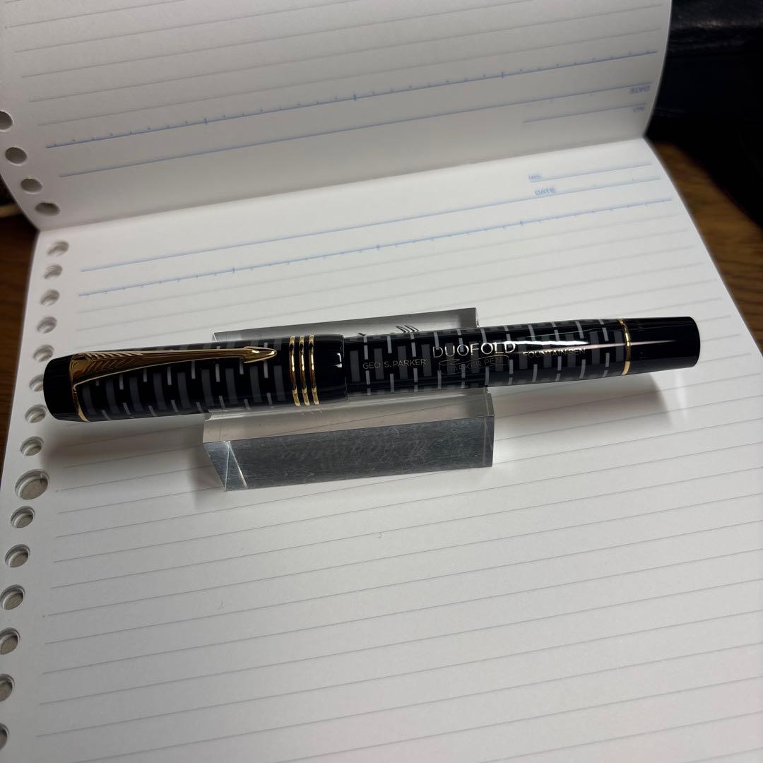パーカー 万年筆デュオフォールド100 ブラックGT アニバーサリーエディション