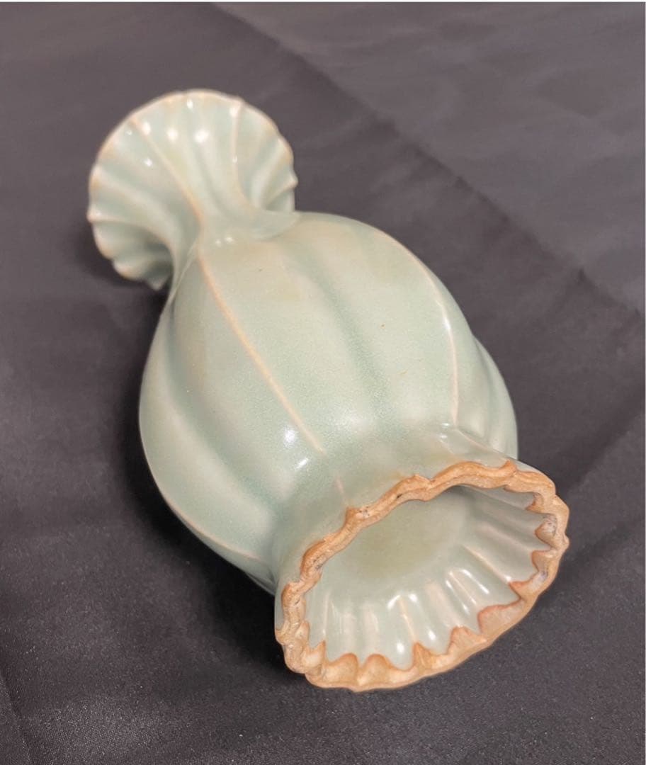 元代龍泉花瓶　希少