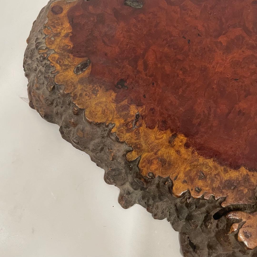 花梨瘤 一枚板 天然木 飾り板 瘤杢 花台 美術品 アンティーク