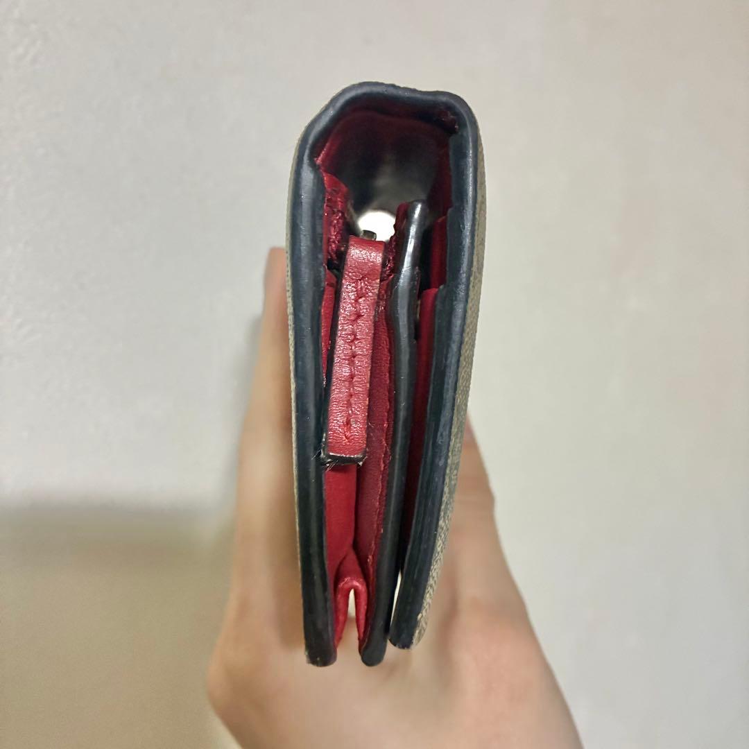 Y*マ様 グッチ ミスティックキャット スプリーム GG PVC 折り財布