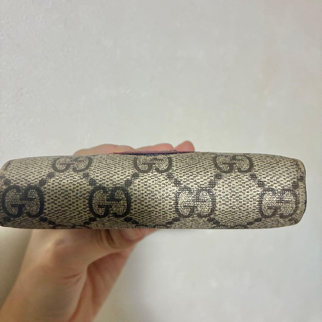 Y*マ様 グッチ ミスティックキャット スプリーム GG PVC 折り財布