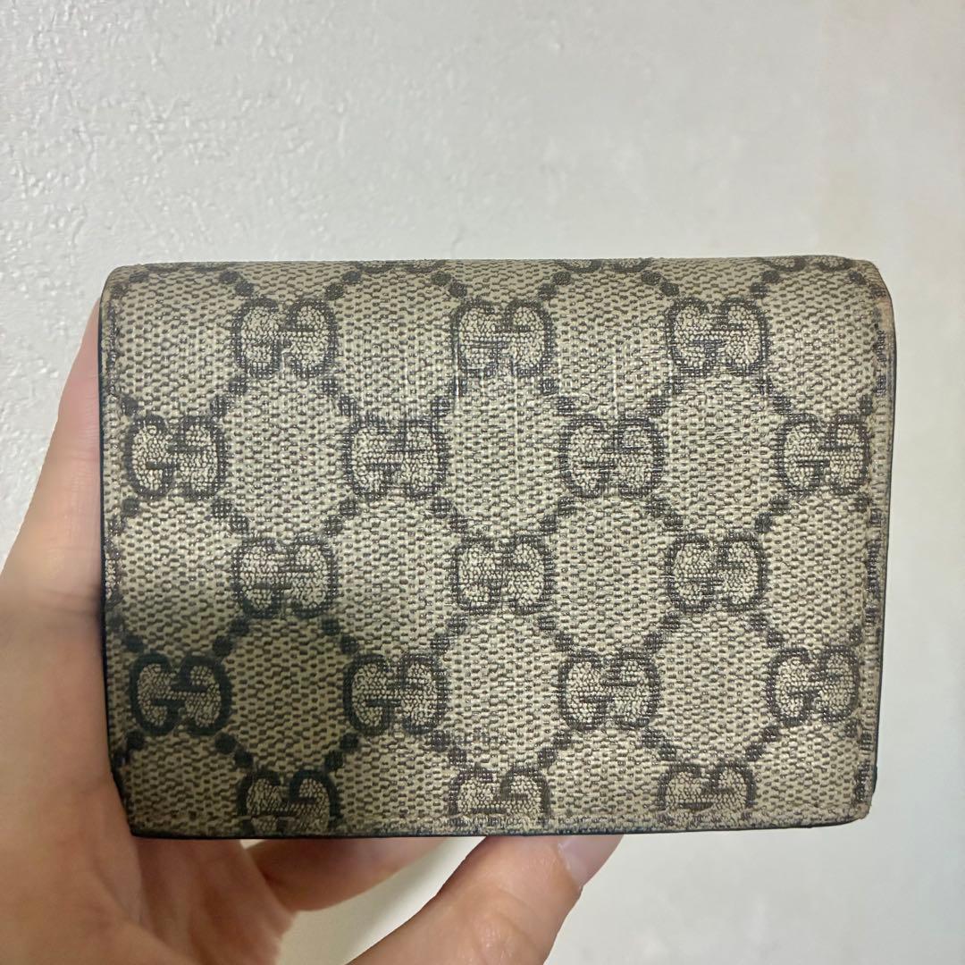 Y*マ様 グッチ ミスティックキャット スプリーム GG PVC 折り財布