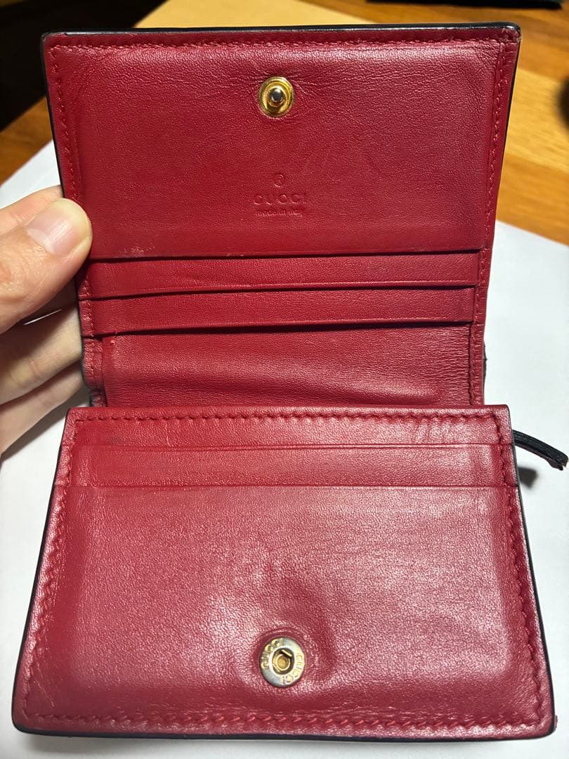 Y*マ様 グッチ ミスティックキャット スプリーム GG PVC 折り財布