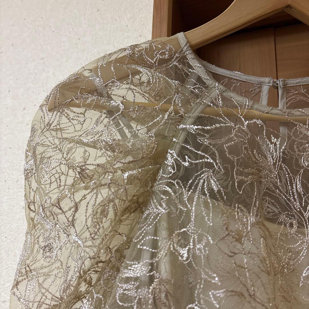 LE’RURE リルアー　刺繍レースレイヤードドレス　オケージョンドレス